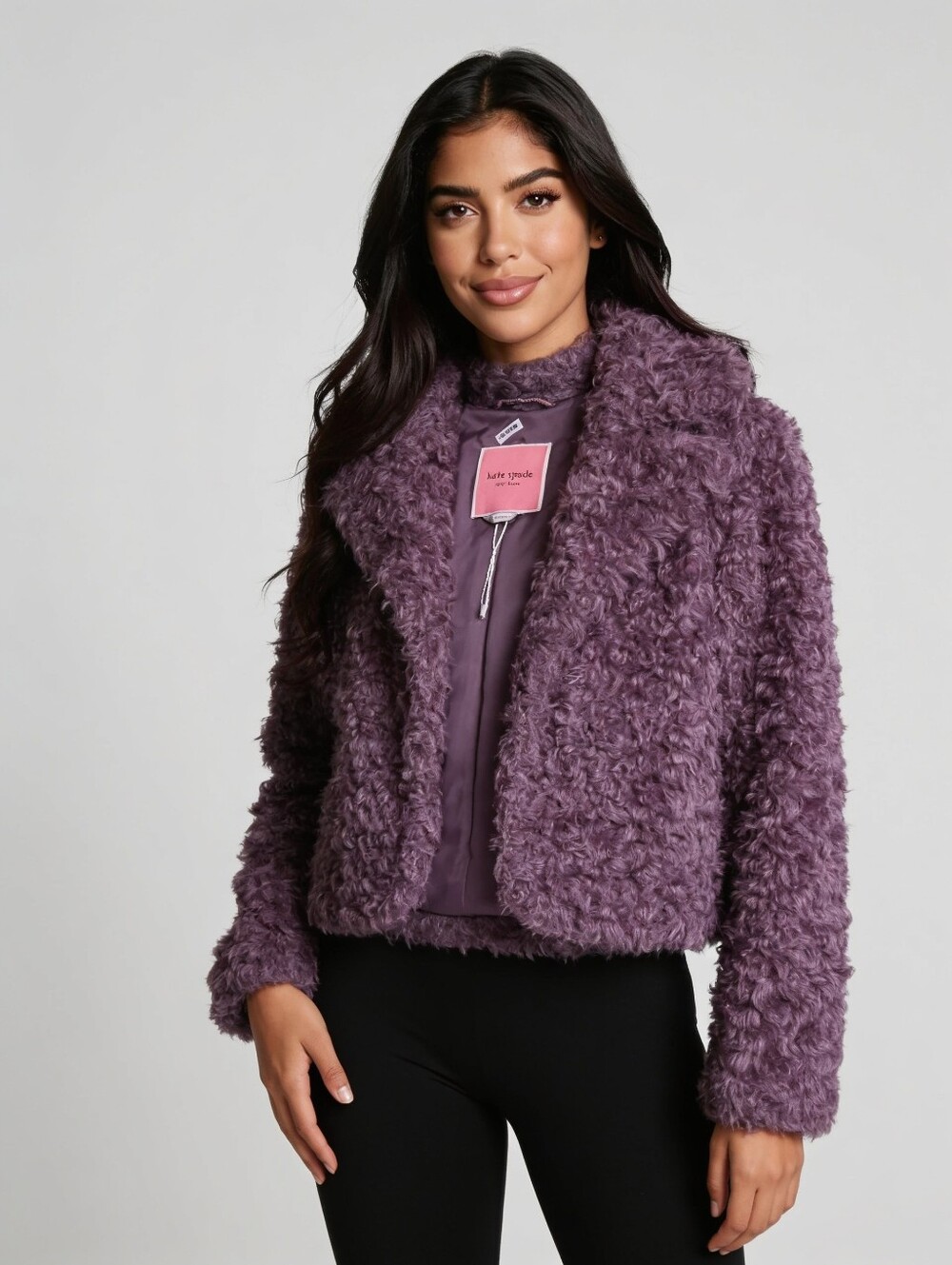 Kate Spade Purple Faux Fur Jacket